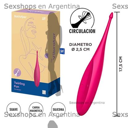 Twirling Fun estimulador vaginal con carga USB